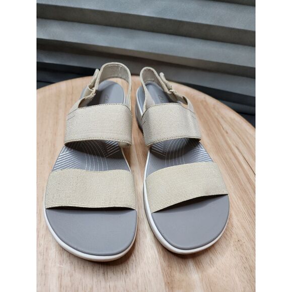 Clarks Cloudsteppers Arla Jacory Sandals Women's Size 9 Soft Gold - Picture 6 of 7